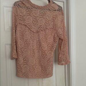 Express Floral Lace Blouse - Soft Pink
